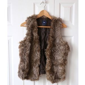 Gap Faux Fur Shaggy Vest